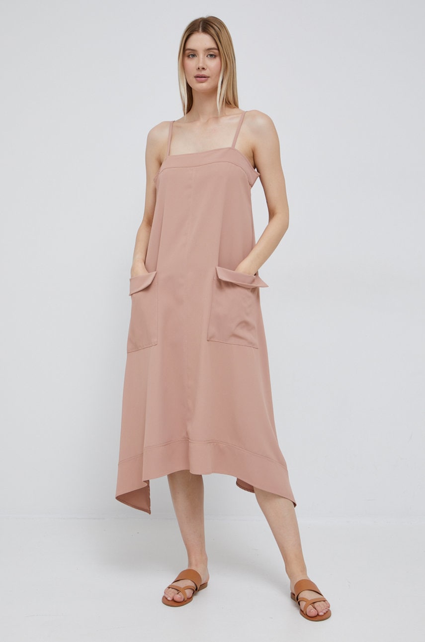 Dkny rochie culoarea bej