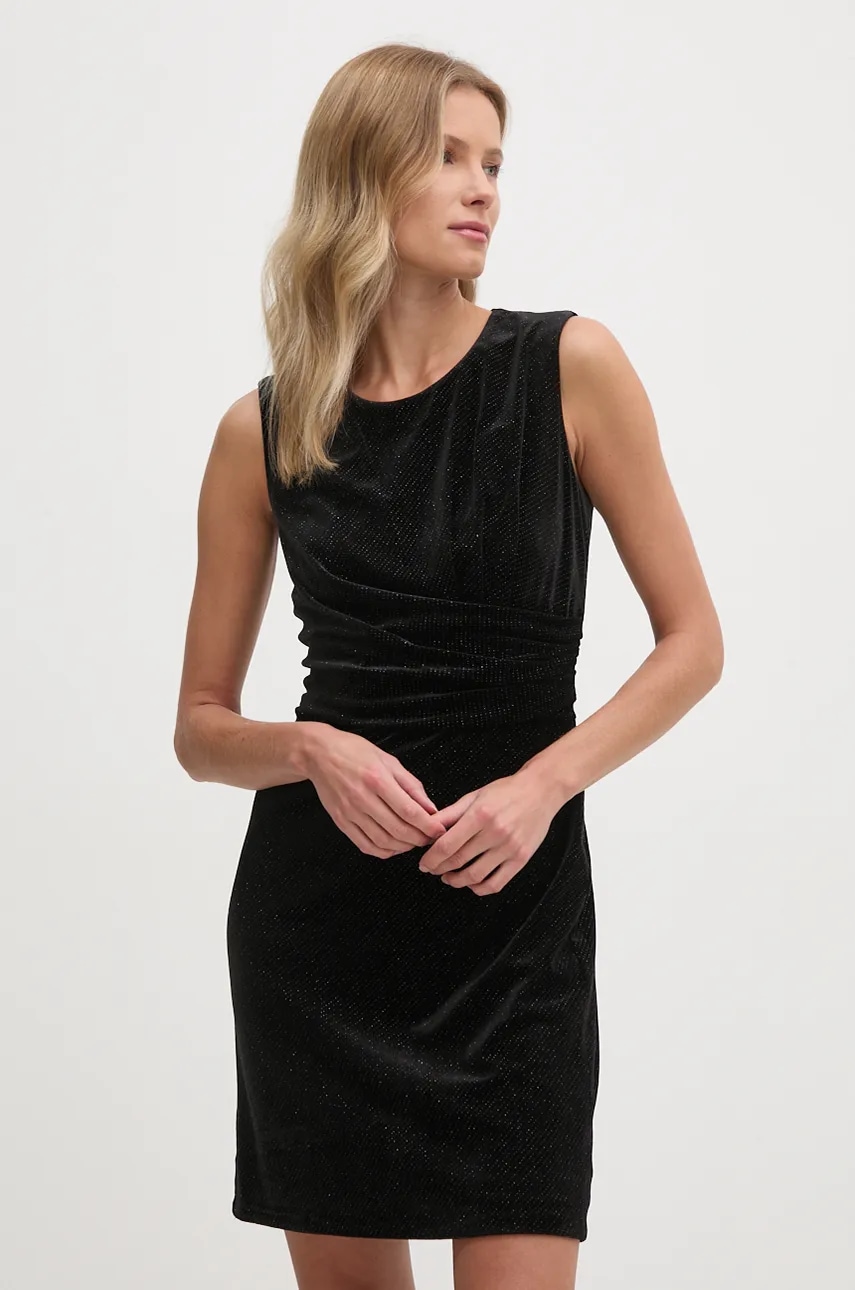 Dkny rochie de catifea culoarea negru