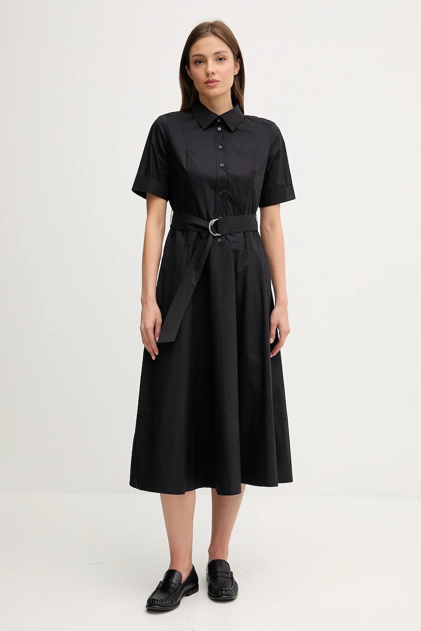 Dkny rochie din bumbac culoarea negru