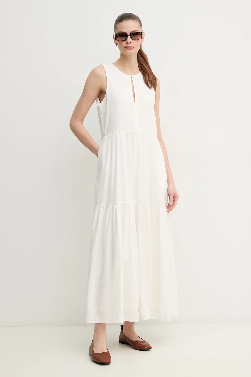 Dkny rochie din in culoarea bej