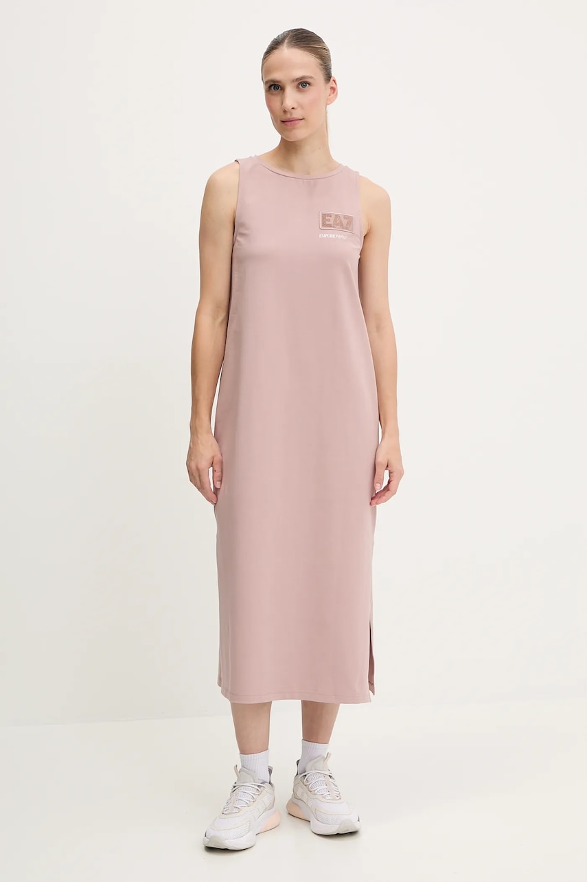 EA7 Emporio Armani rochie culoarea maro