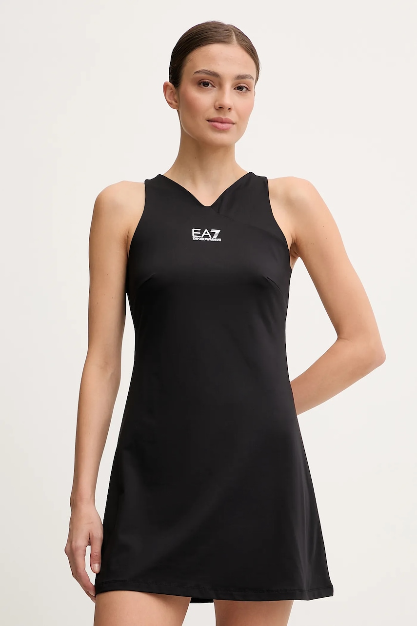 EA7 Emporio Armani rochie sport culoarea negru