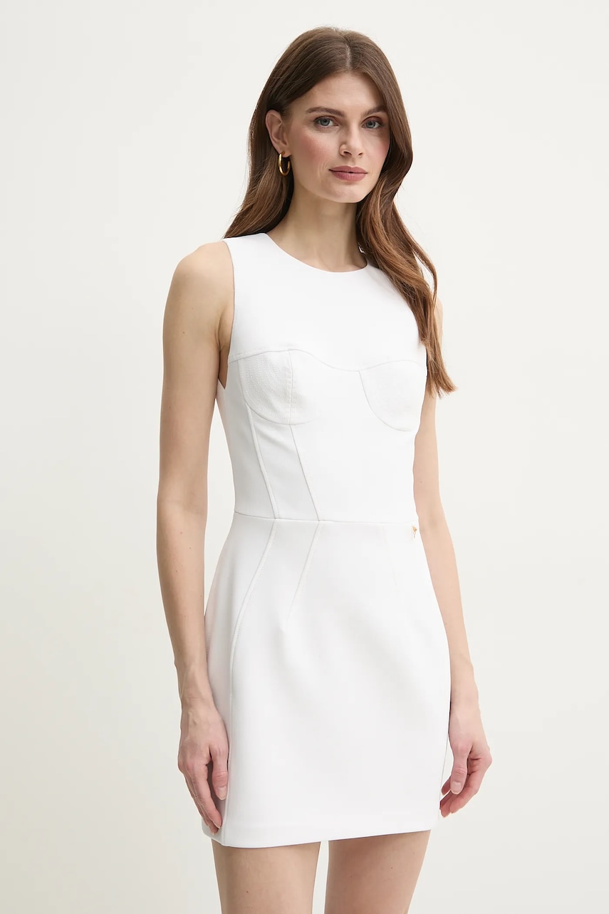 Elisabetta Franchi rochie culoarea alb