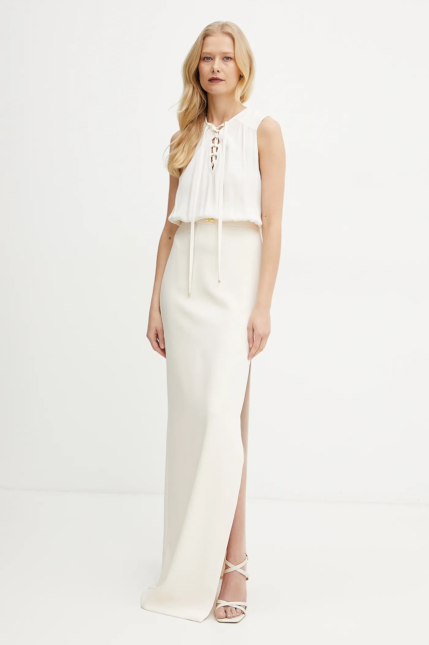 Elisabetta Franchi rochie culoarea bej