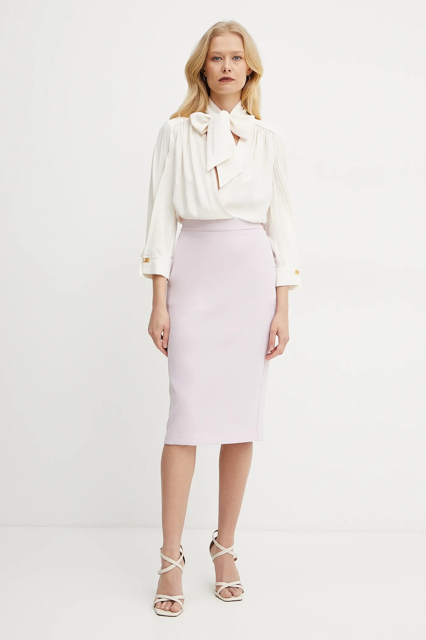 Elisabetta Franchi rochie culoarea bej