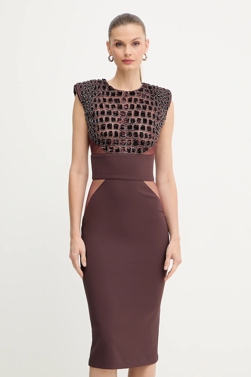 Elisabetta Franchi rochie culoarea bordo