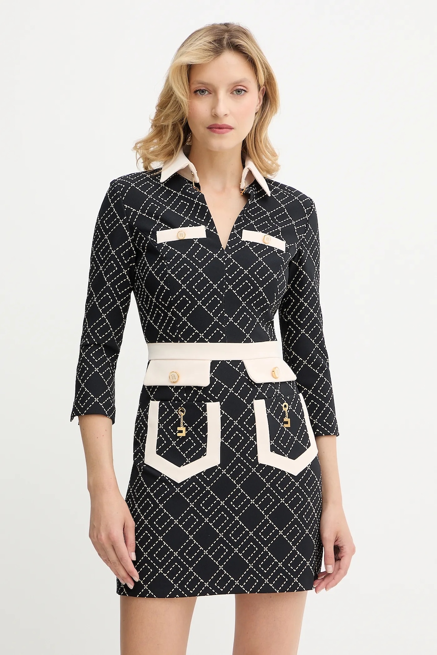 Elisabetta Franchi rochie culoarea negru