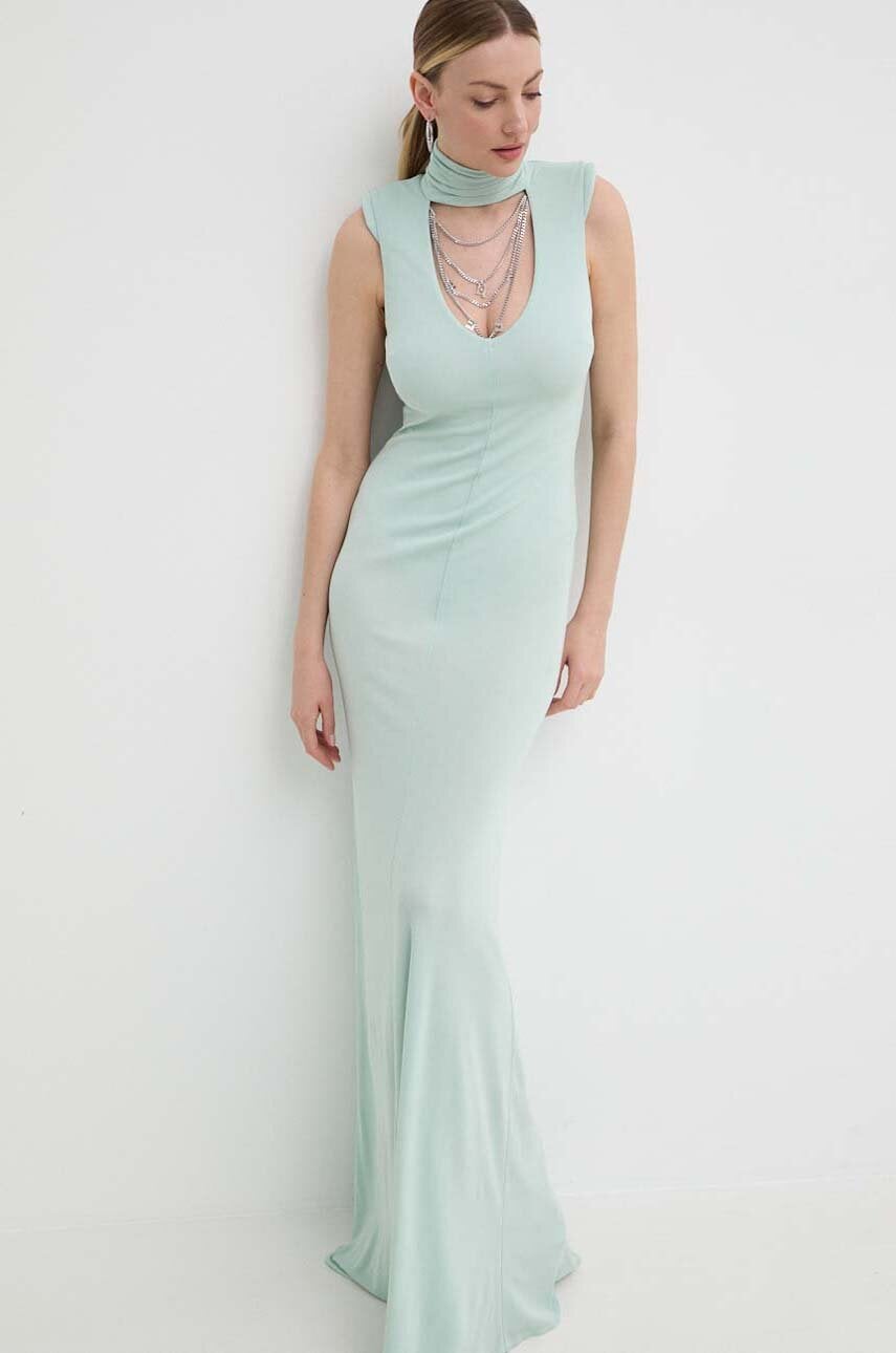 Elisabetta Franchi rochie culoarea turcoaz