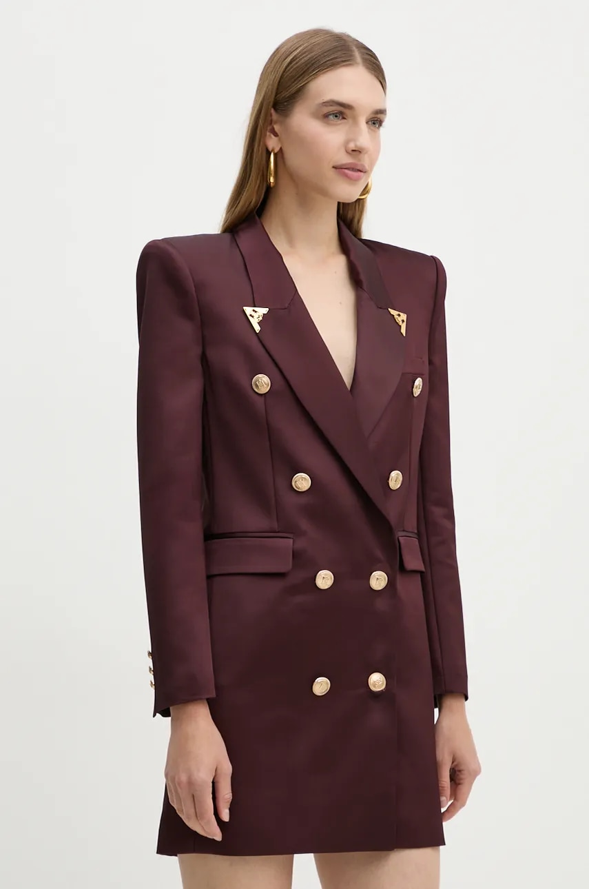 Elisabetta Franchi rochie din lana culoarea bordo
