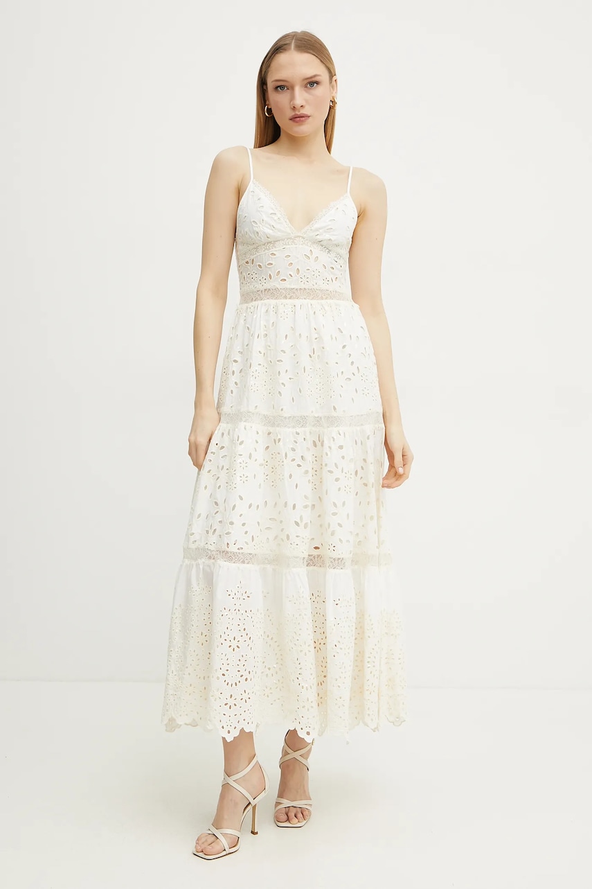 Ermanno Scervino rochie din bumbac culoarea alb