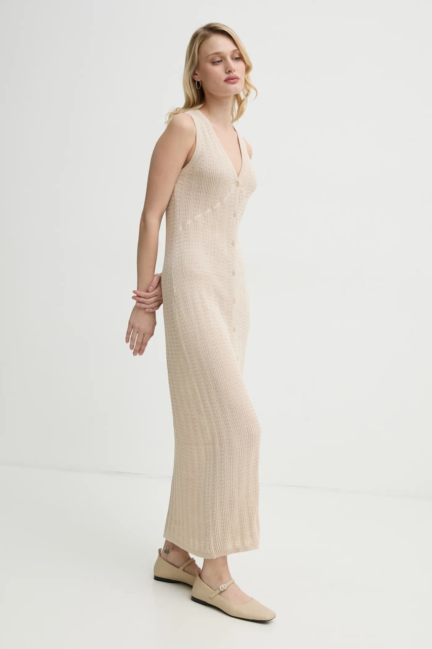 Filippa K rochie din bumbac culoarea bej