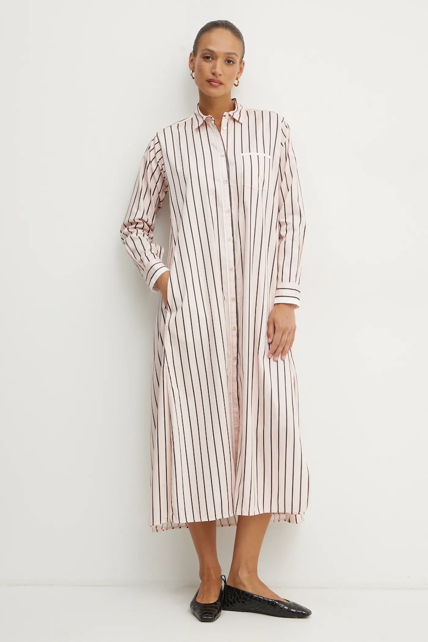 Forte Forte rochie din bumbac culoarea portocaliu