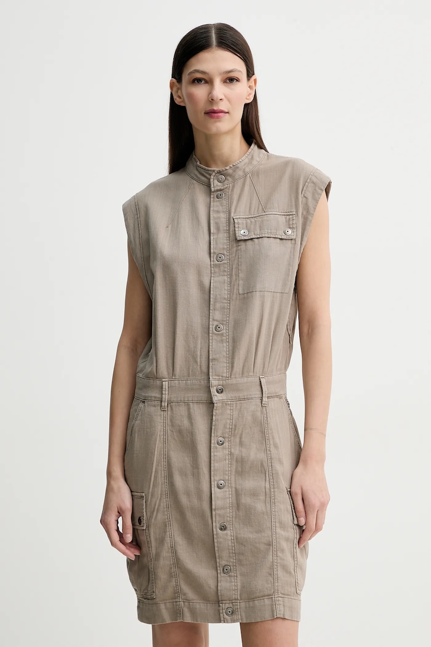G-Star rochie culoarea bej