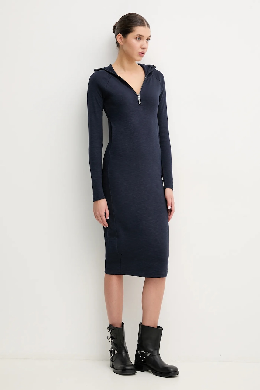 G-Star rochie din bumbac culoarea bleumarin