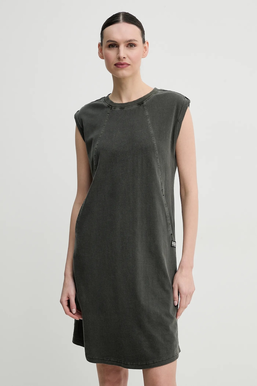 G-Star rochie din bumbac culoarea gri