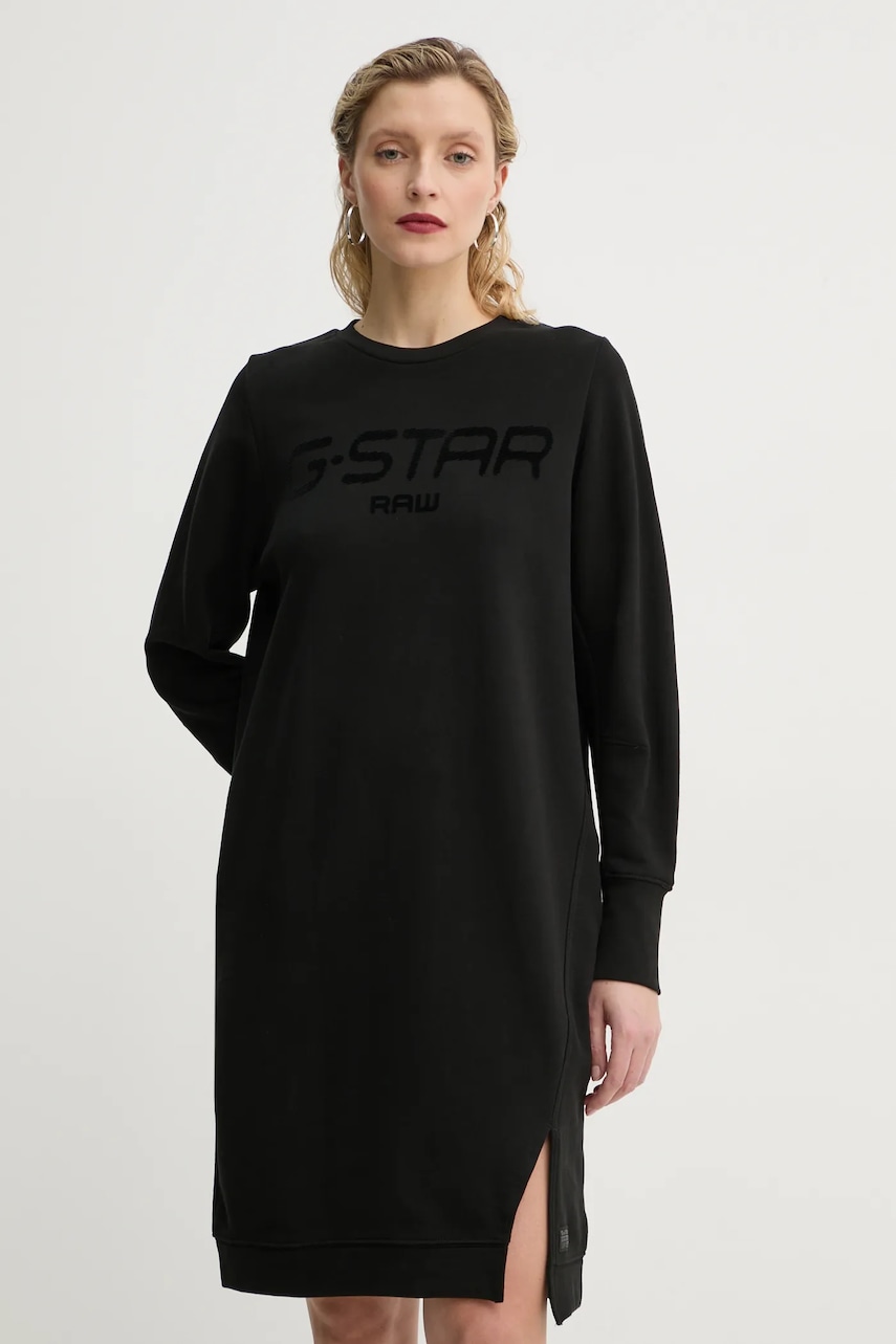 G-Star rochie din bumbac culoarea negru