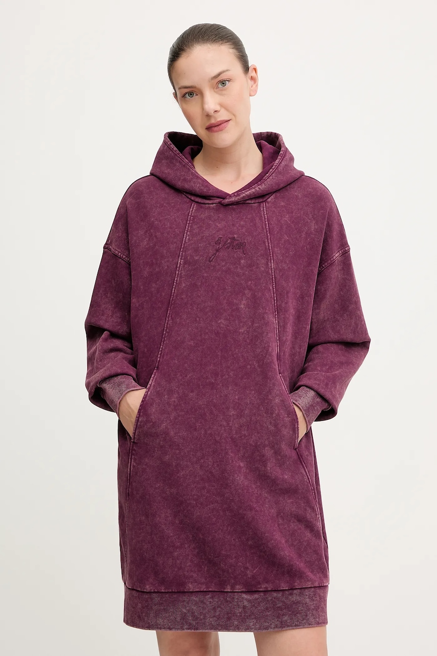 G-Star rochie din bumbac culoarea violet