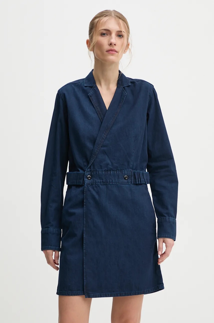 G-Star rochie din denim culoarea bleumarin