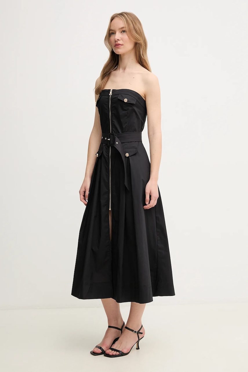 Gaudi rochie din bumbac culoarea negru