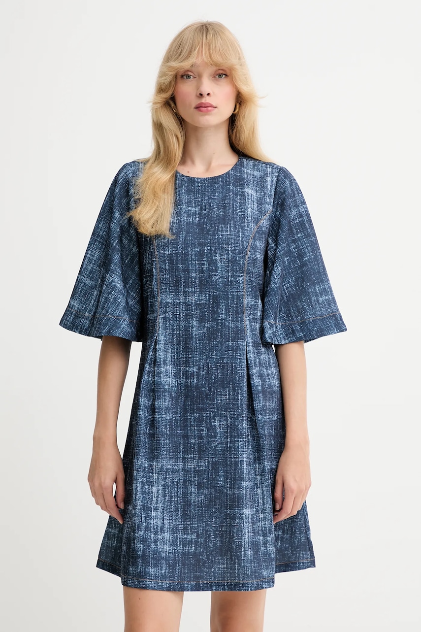 Gestuz rochie culoarea albastru marin