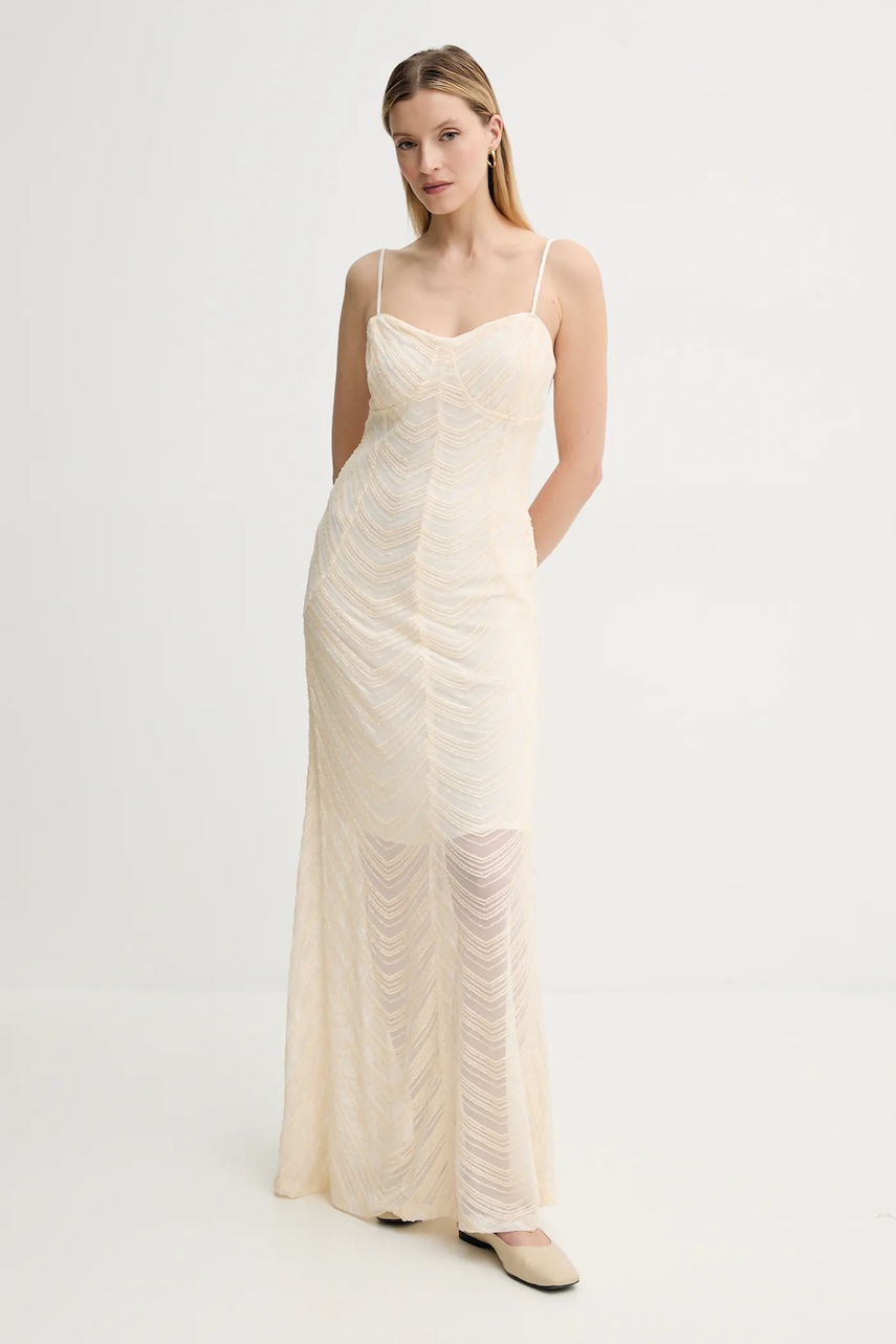 Gestuz rochie culoarea bej