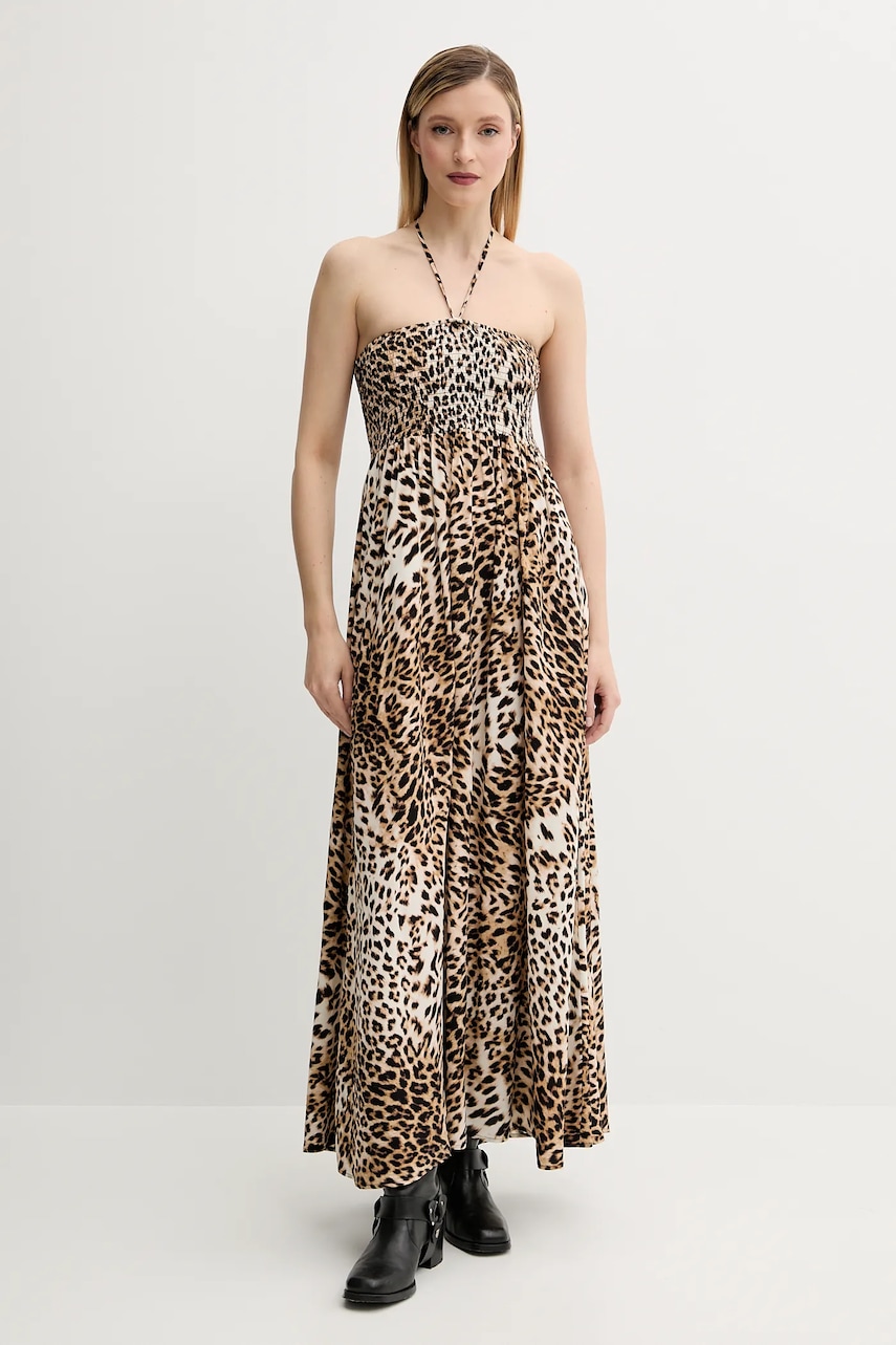 Gestuz rochie culoarea maro