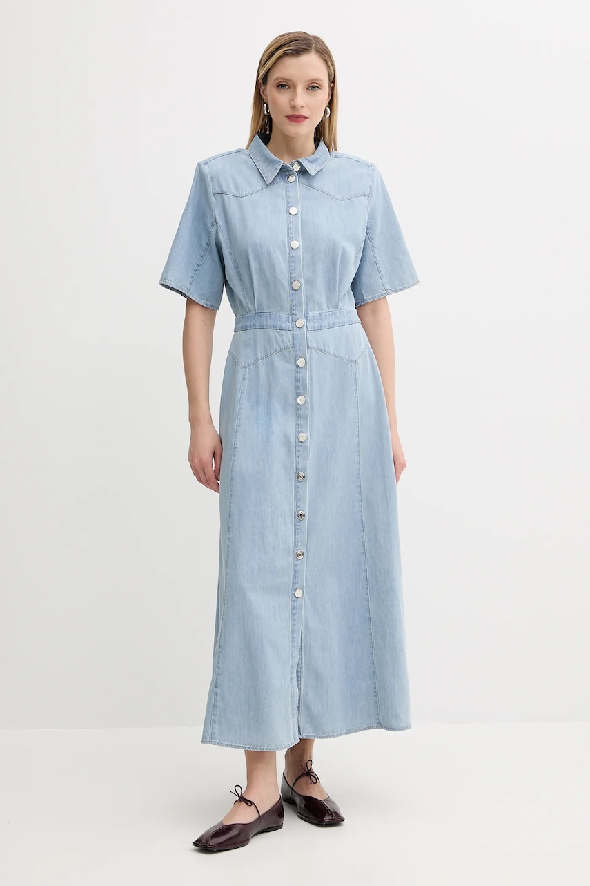 Gestuz rochie jeans maxi