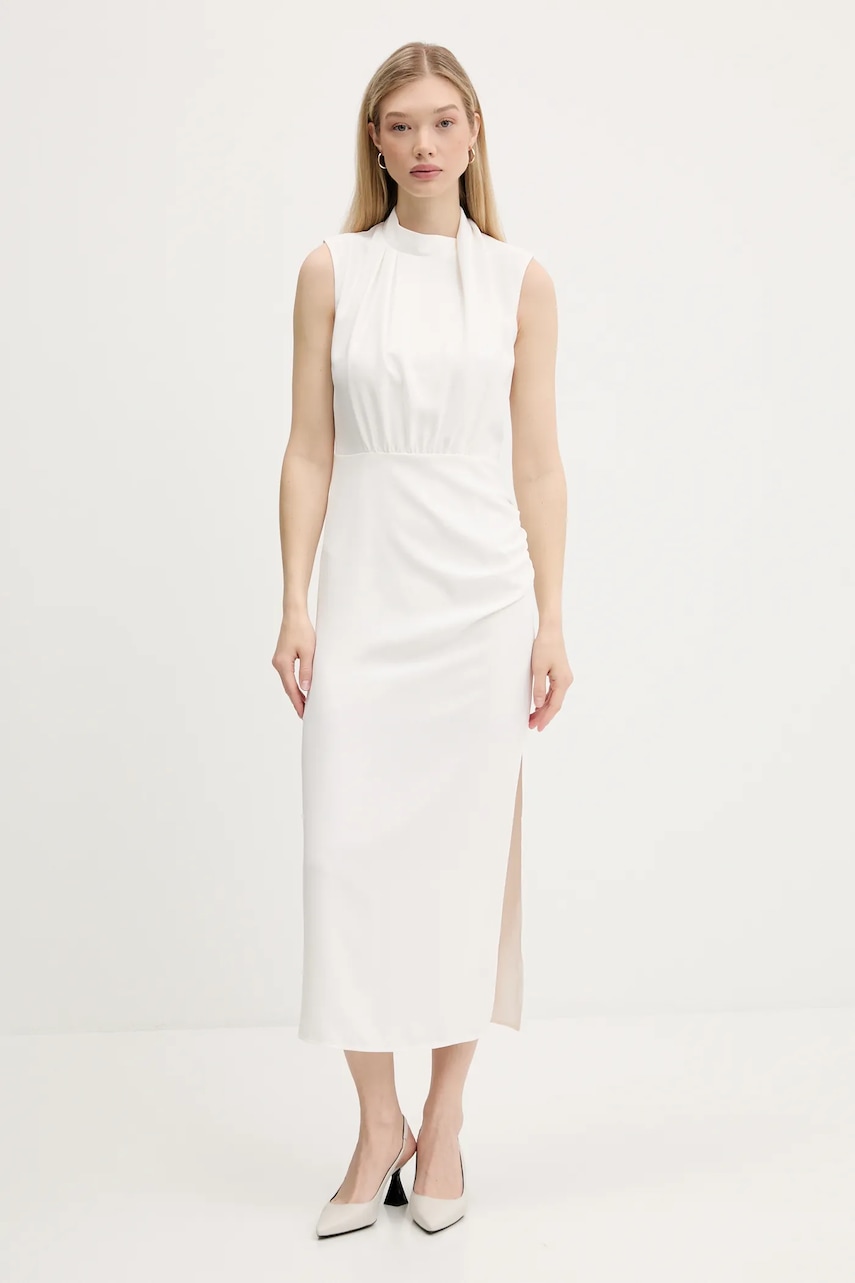 HUGO rochie culoarea bej