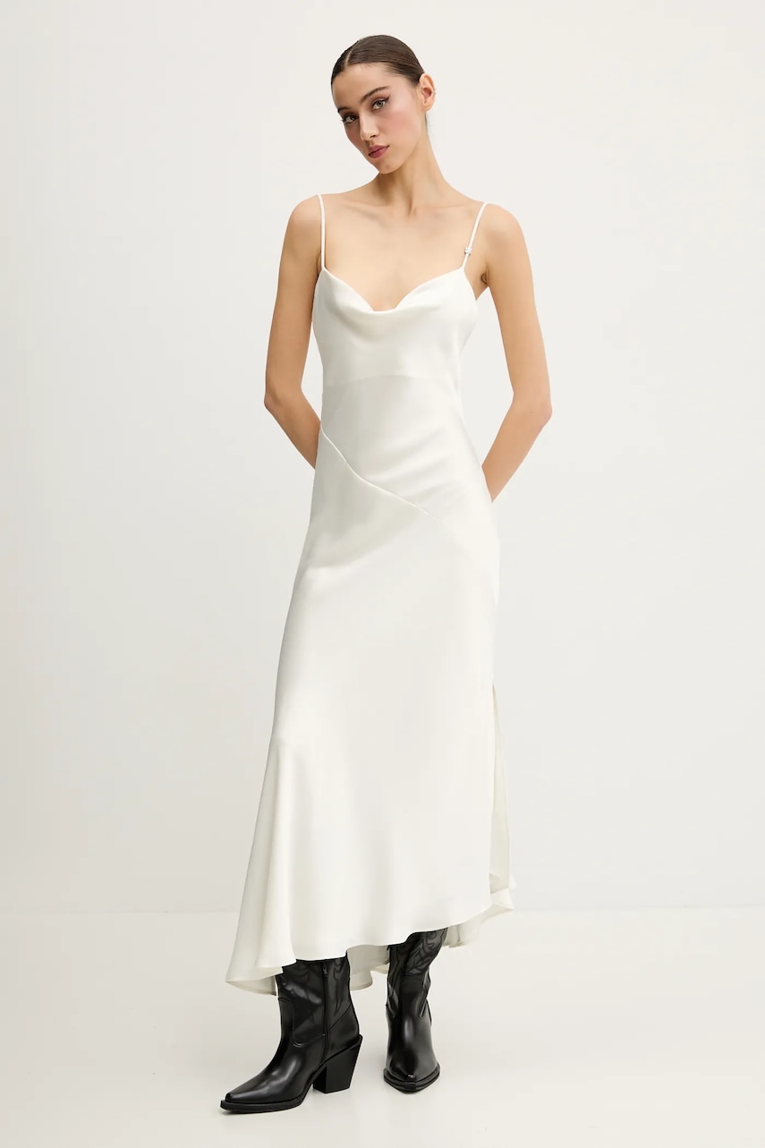 HUGO rochie culoarea bej