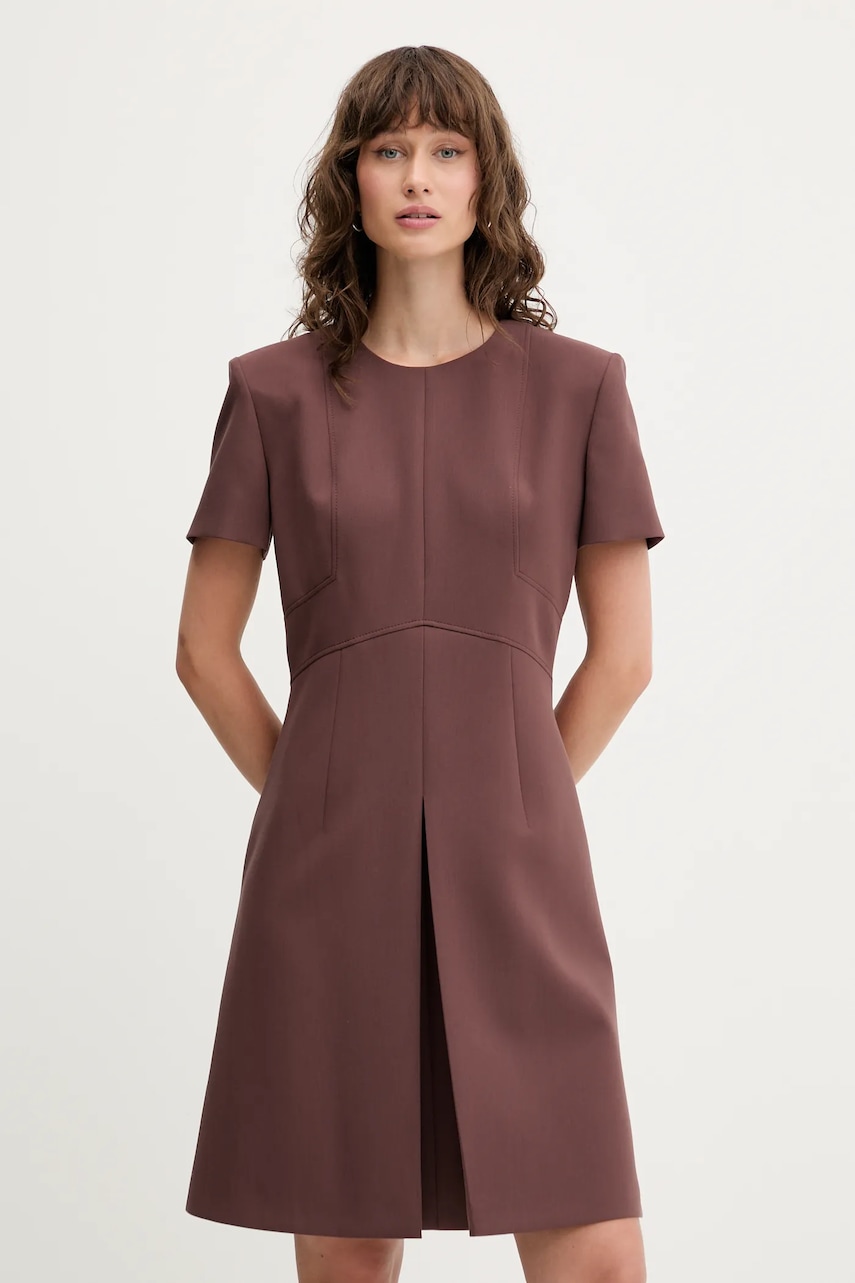 HUGO rochie culoarea maro