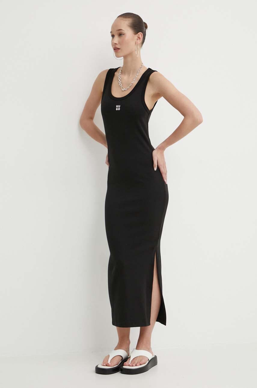 HUGO rochie culoarea negru