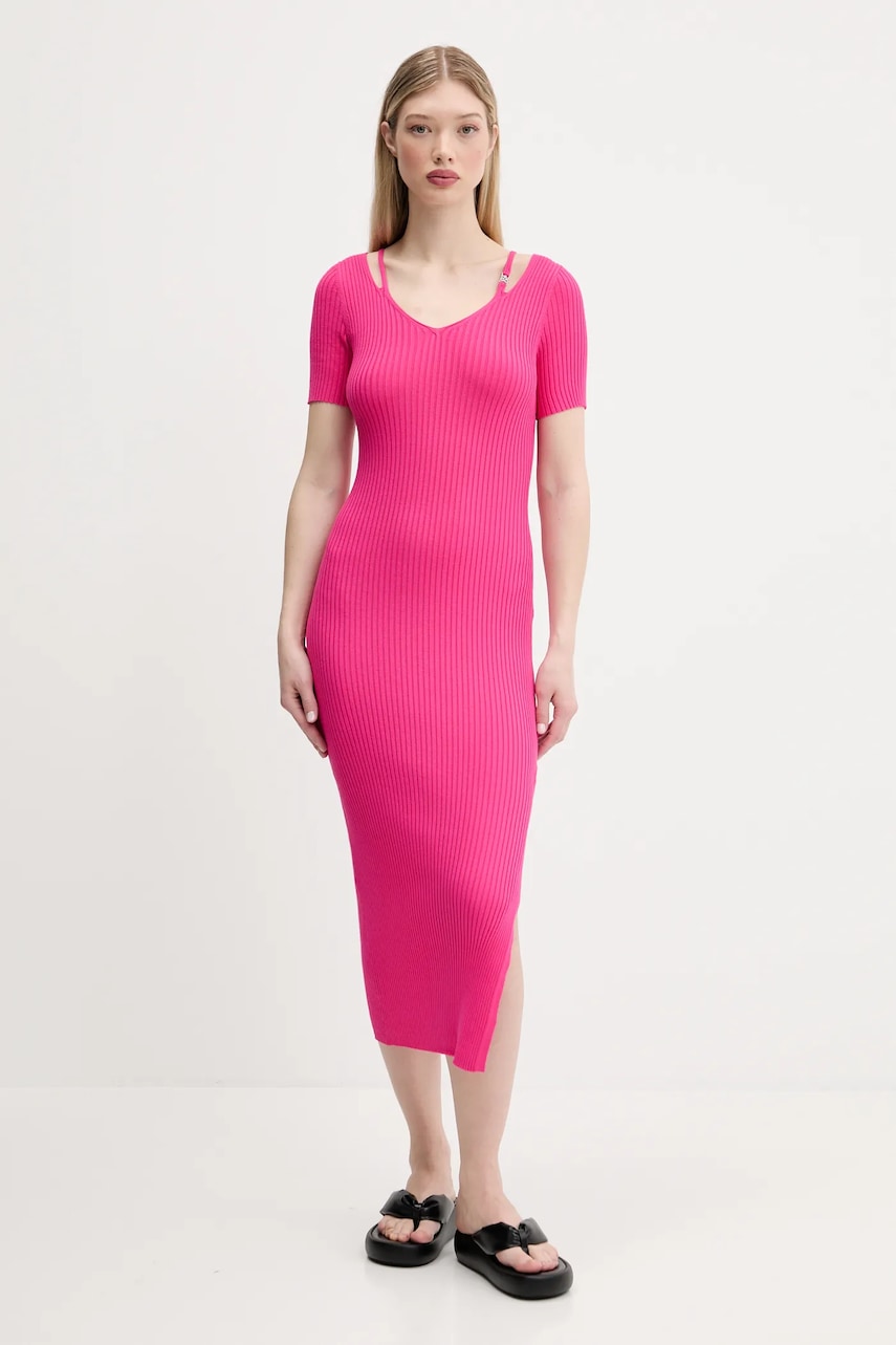 HUGO rochie culoarea roz