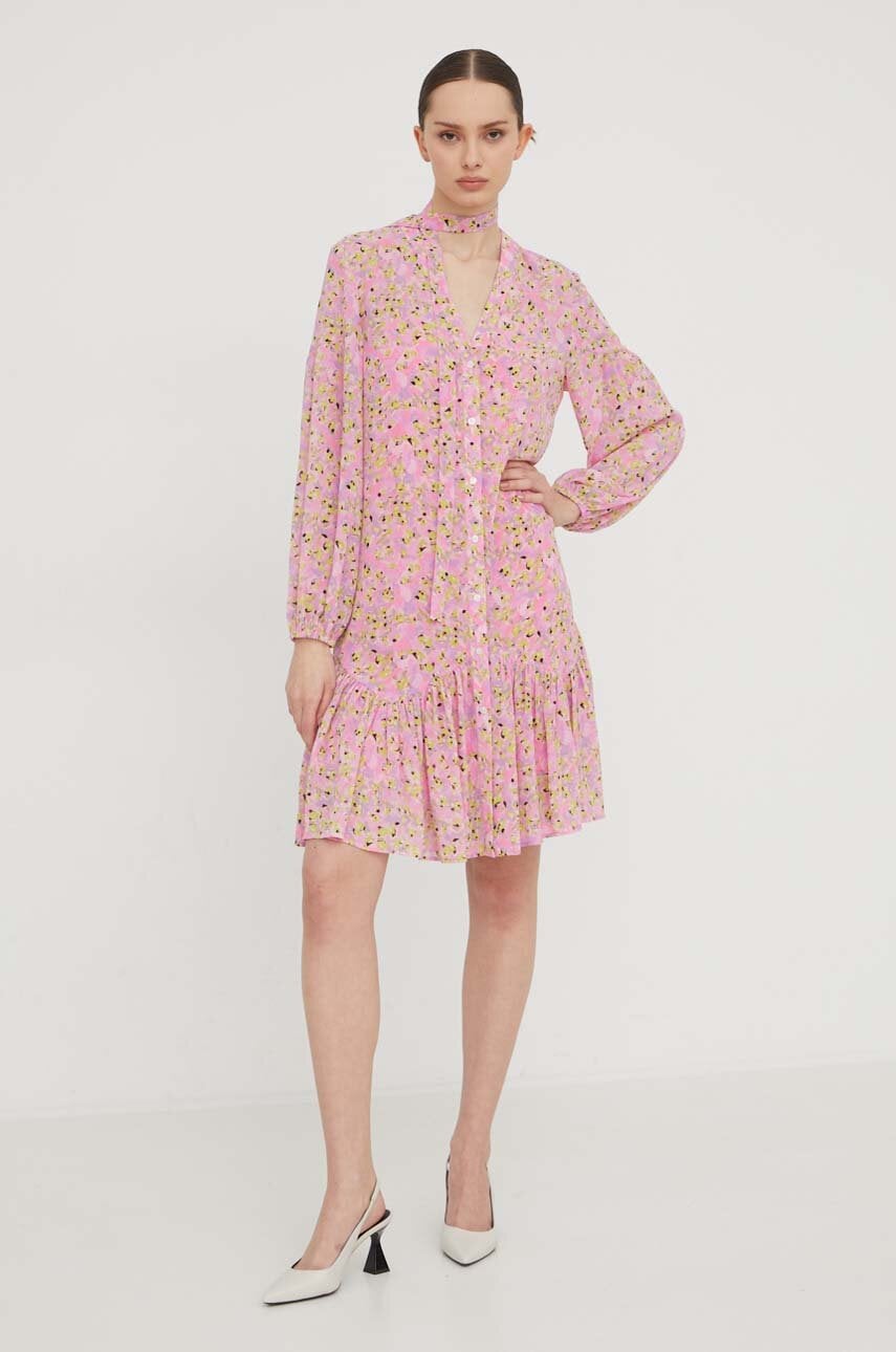 HUGO rochie culoarea roz