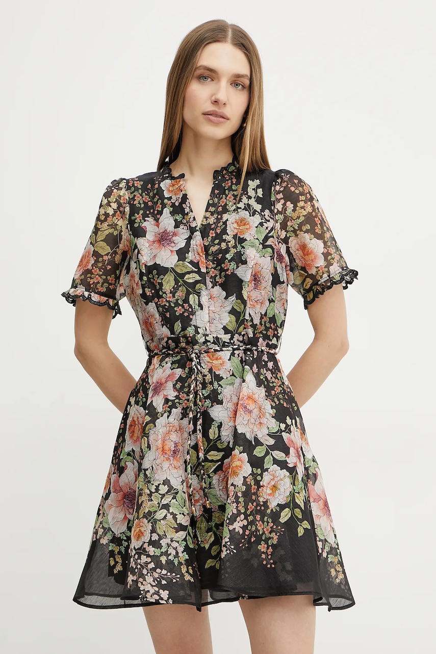 Hale BOB rochie de matase Haley culoarea negru