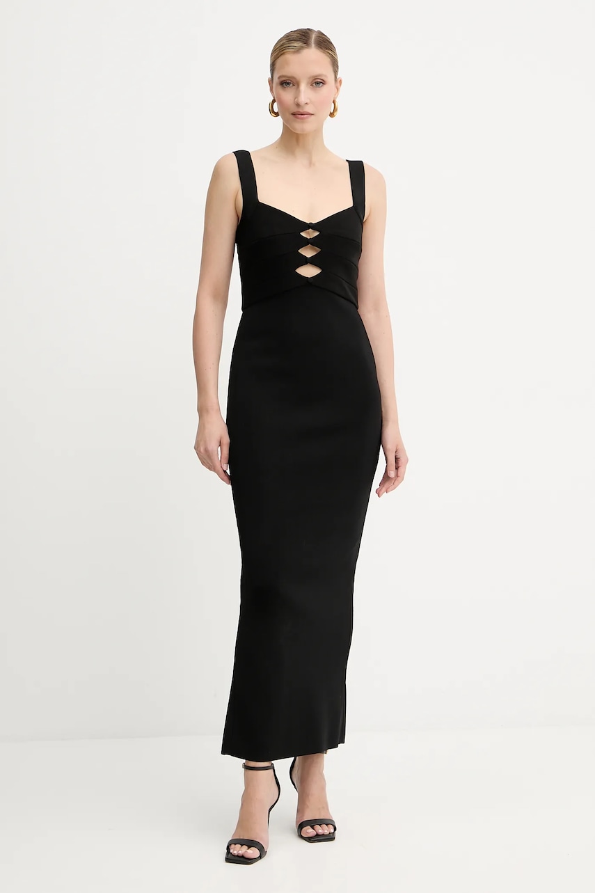 Herve Leger rochie Alessia culoarea negru