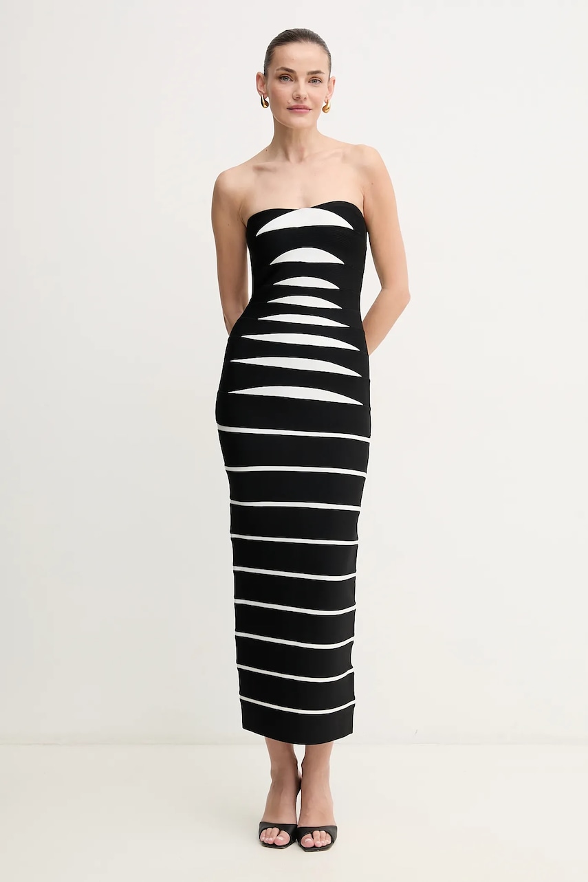 Herve Leger rochie Cameron culoarea negru