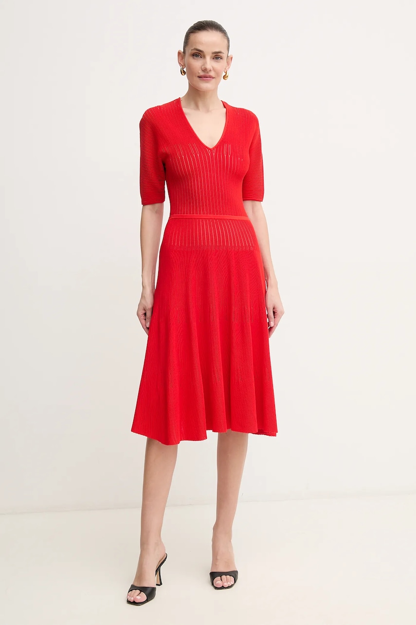 Herve Leger rochie Lyla culoarea rosu