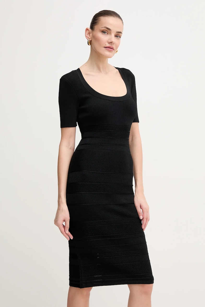 Herve Leger rochie Marianne culoarea negru