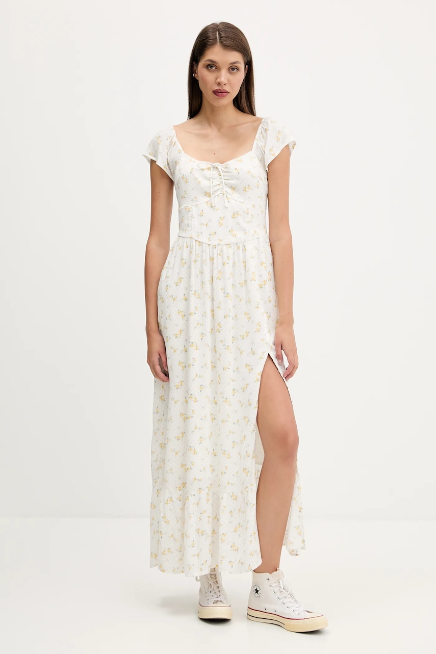 Hollister Co. rochie culoarea alb
