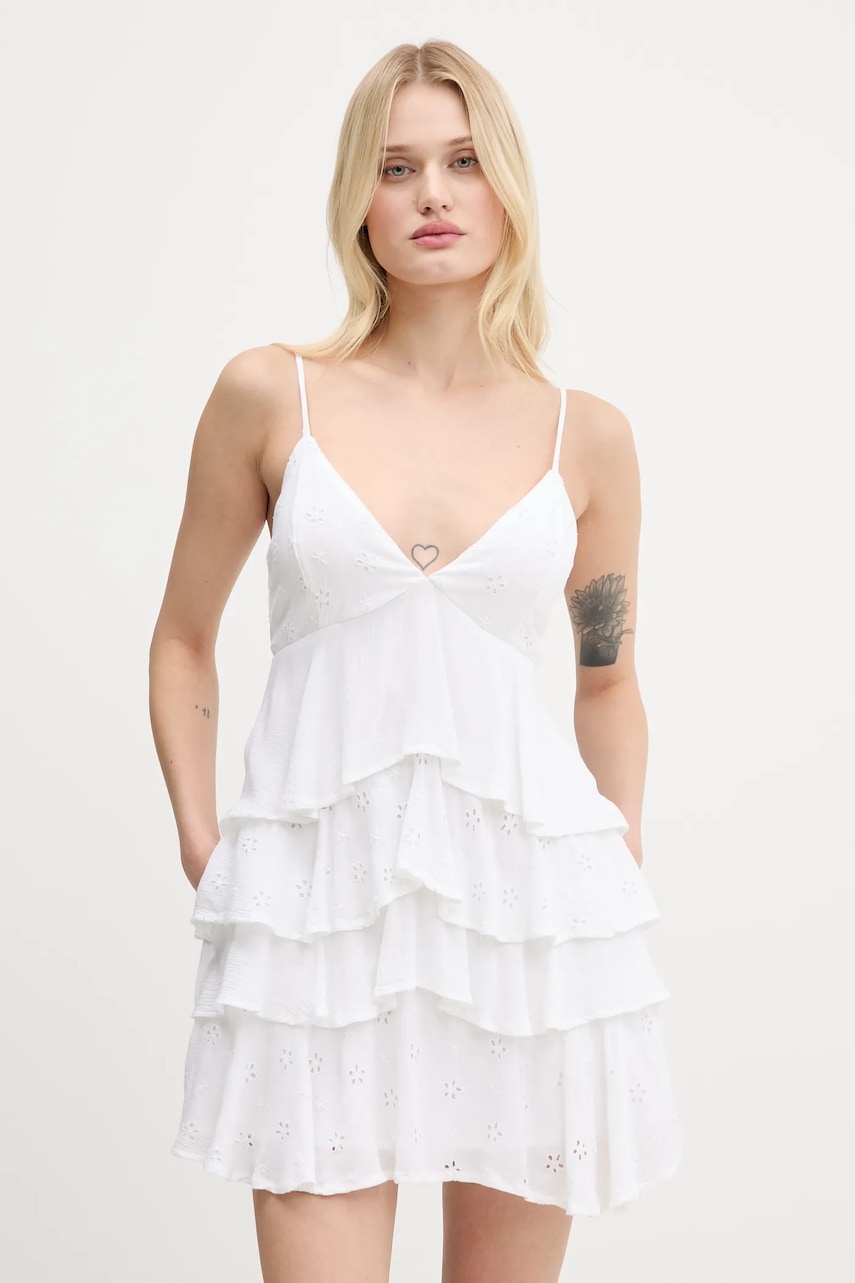 Hollister Co. rochie culoarea alb