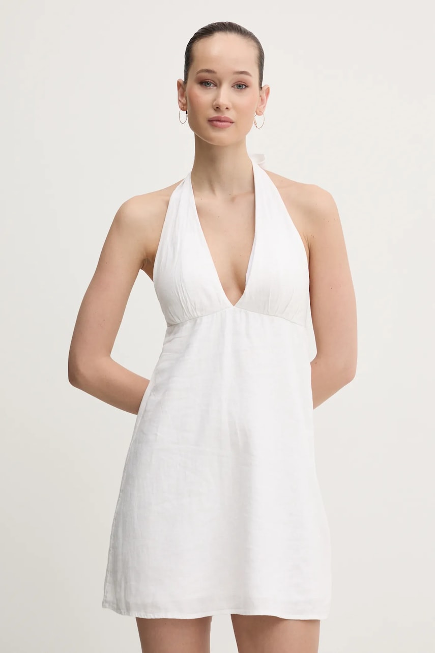Hollister Co. rochie din in culoarea alb