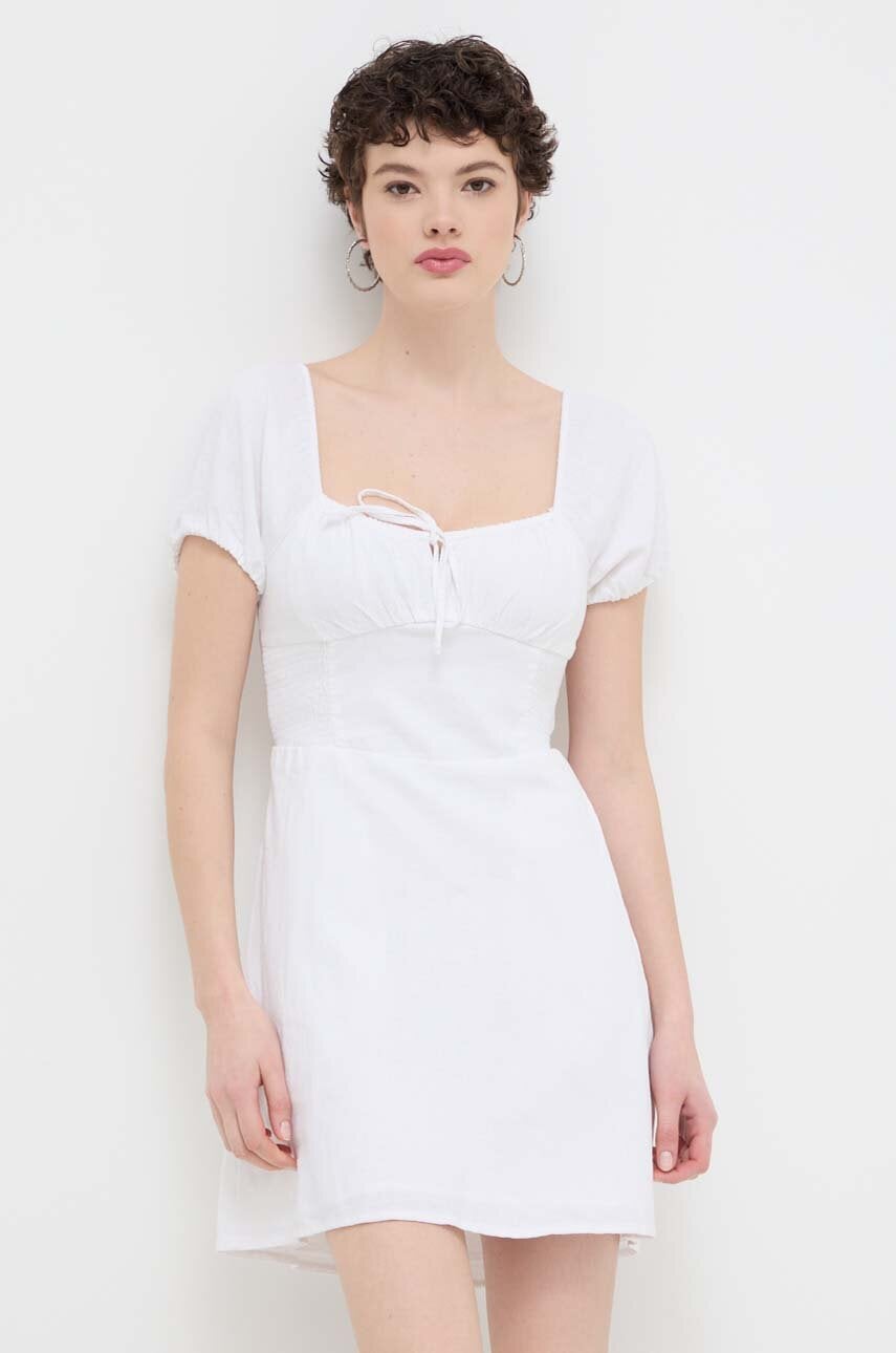 Hollister Co. rochie din in culoarea alb
