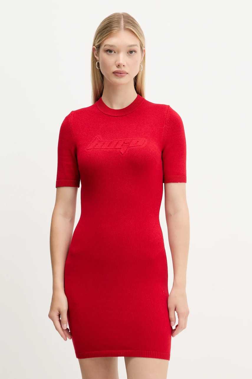 Hugo Blue rochie culoarea rosu
