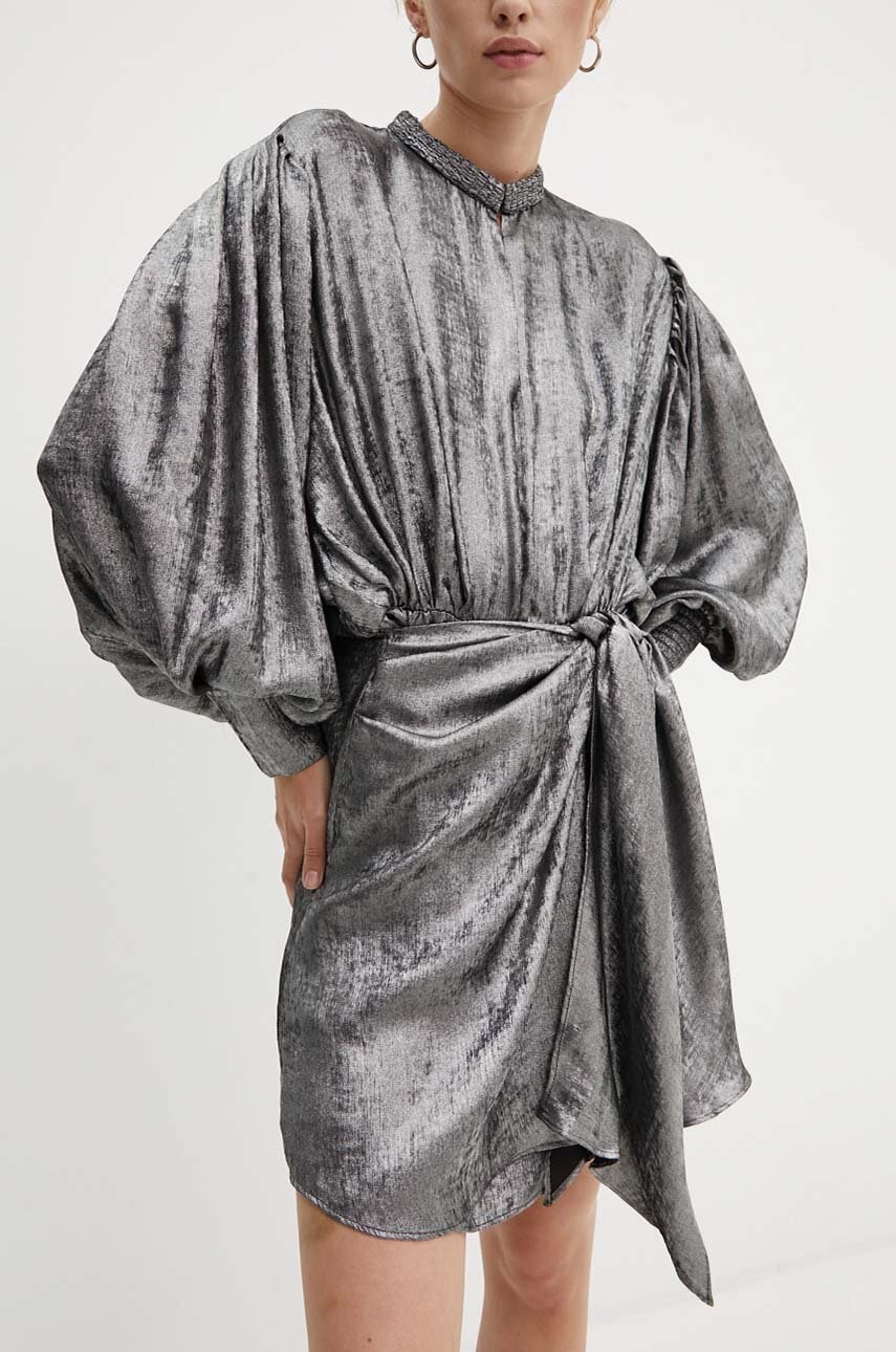 IRO rochie culoarea argintiu