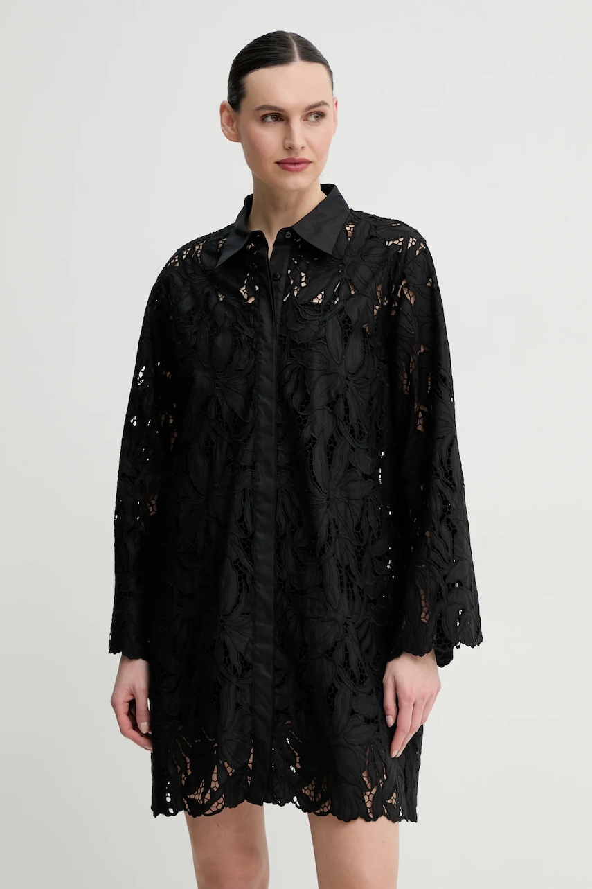 ISABELLE BLANCHE rochie din bumbac culoarea negru