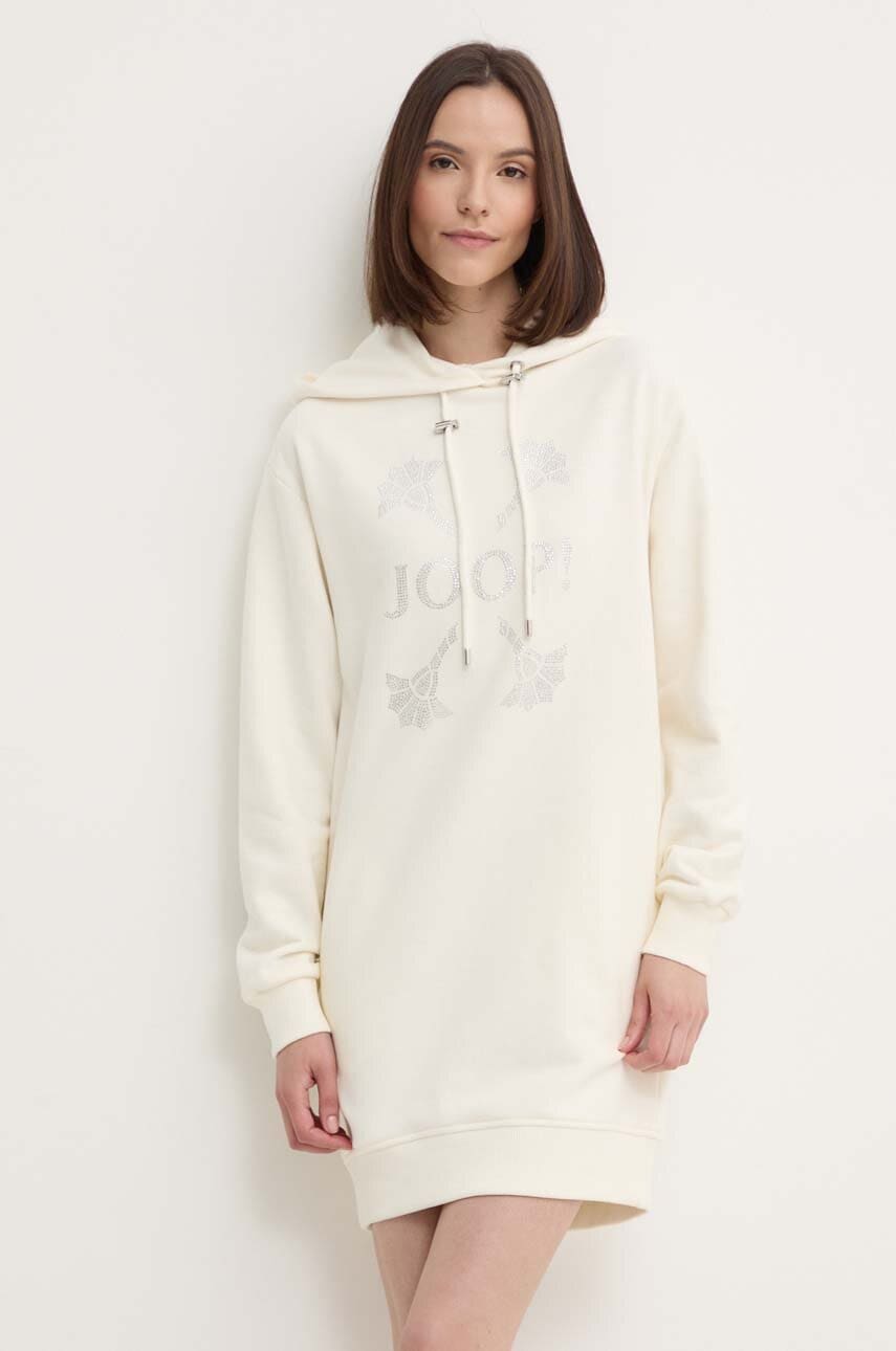 Joop! rochie din bumbac culoarea bej