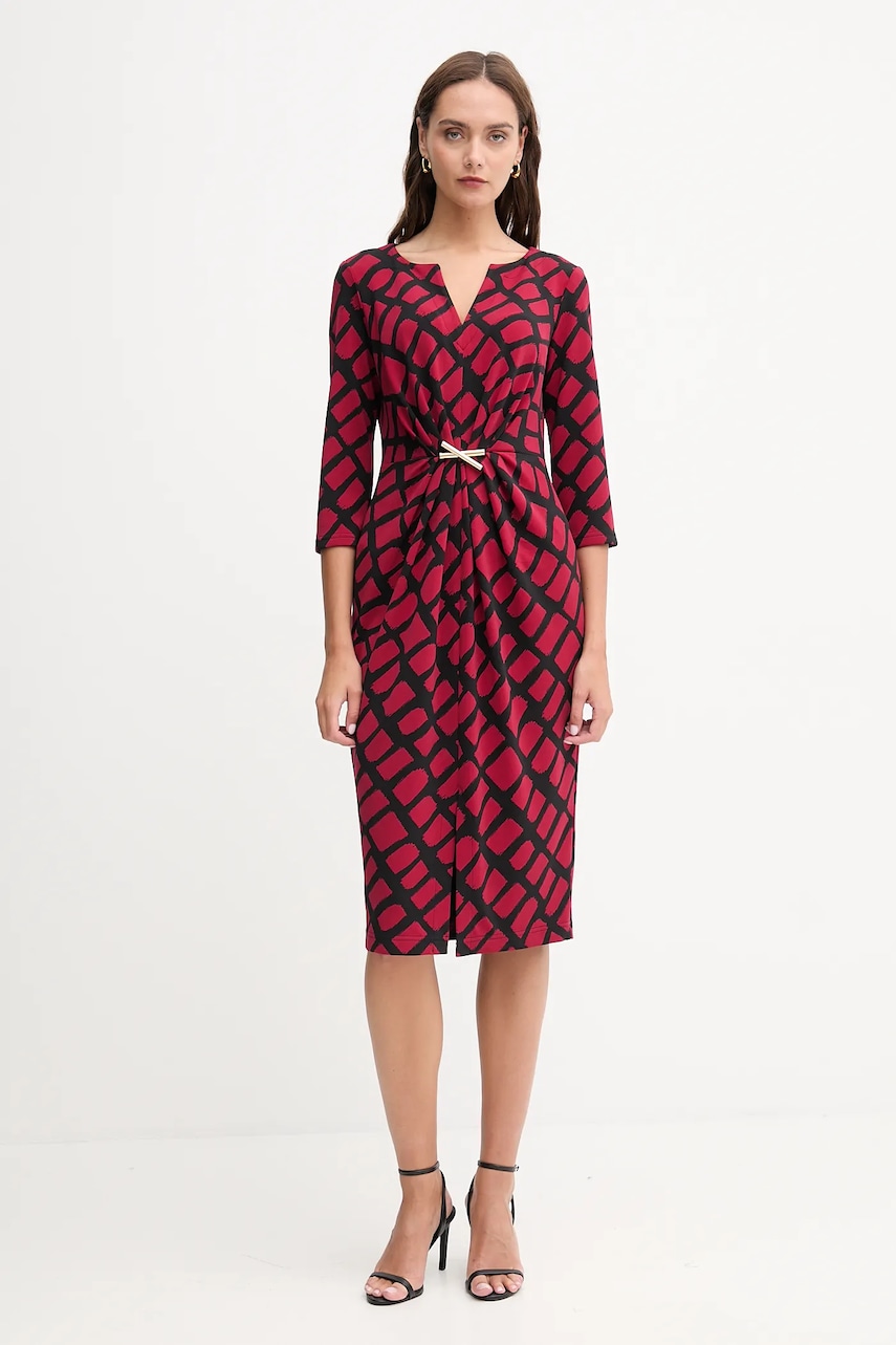 Joseph Ribkoff rochie culoarea bordo