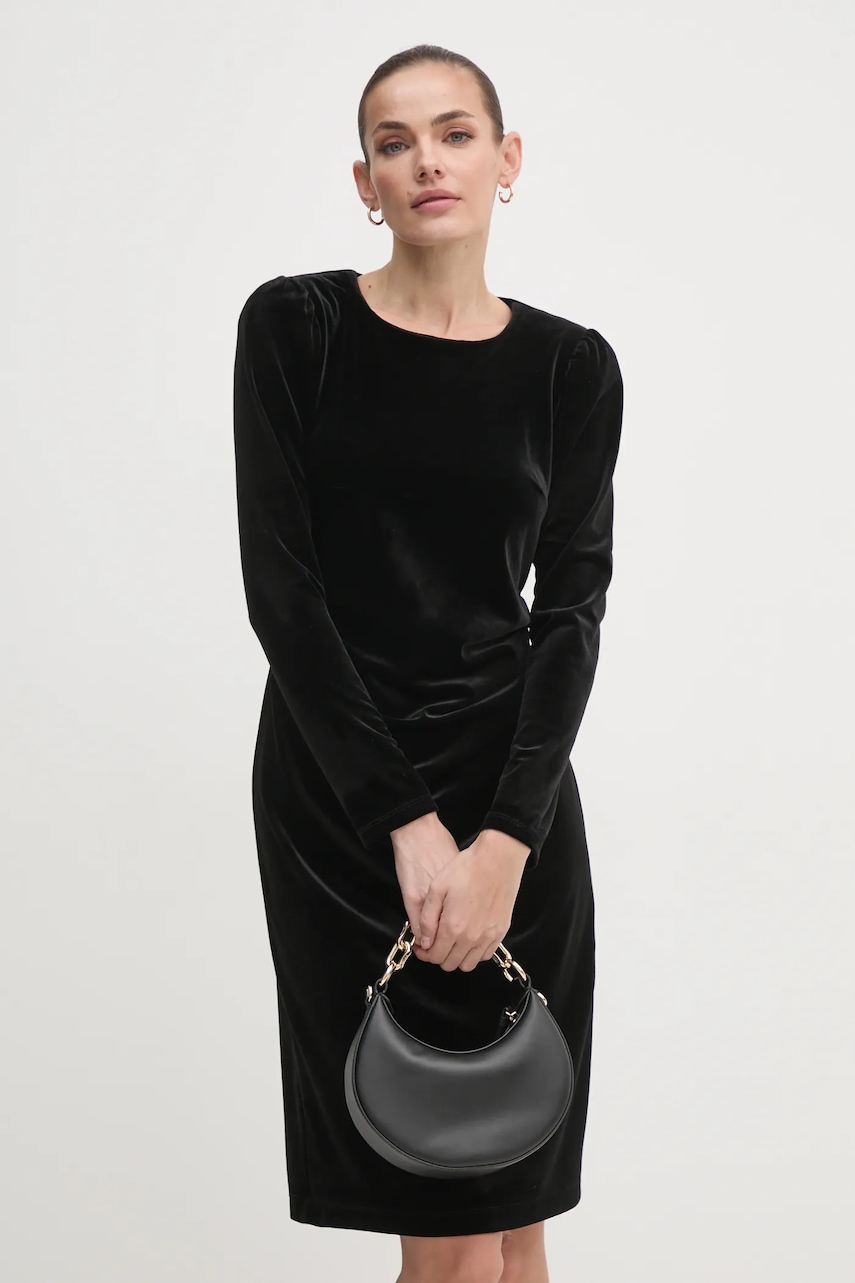 Joseph Ribkoff rochie de catifea culoarea negru