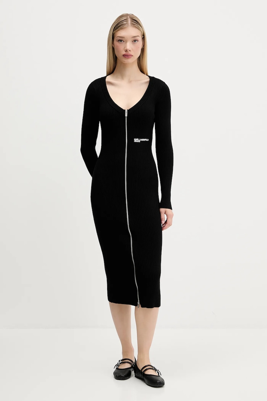 Karl Lagerfeld Jeans rochie culoarea negru
