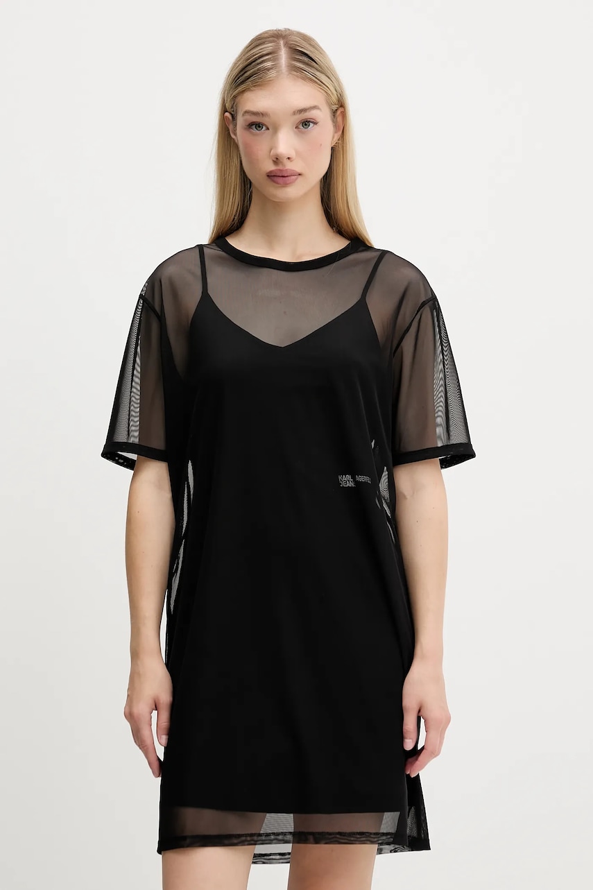 Karl Lagerfeld Jeans rochie culoarea negru